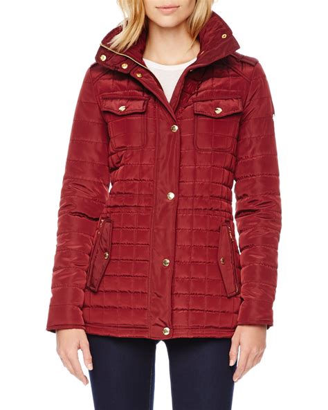 michael kors red jacket women's|michael kors coats women outlet.